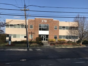 Outside front of building
